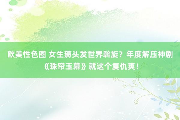 欧美性色图 女生薅头发世界斡旋?年度解压神剧《珠帘玉幕》就这个复仇爽!