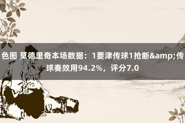 色图 莫德里奇本场数据:1要津传球1抢断&传球奏效用94.2%,评分7.0