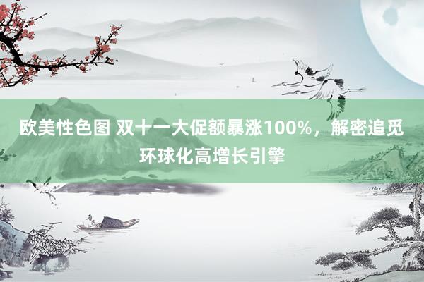 欧美性色图 双十一大促额暴涨100%,解密追觅环球化高增长引擎