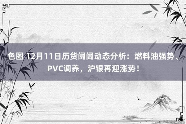 色图 12月11日历货阛阓动态分析:燃料油强势、PVC调养,沪银再迎涨势!