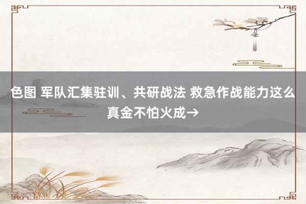 色图 军队汇集驻训、共研战法 救急作战能力这么真金不怕火成→