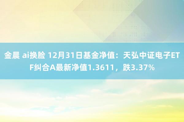 金晨 ai换脸 12月31日基金净值:天弘中证电子ETF纠合A最新净值1.3611,跌3.37%